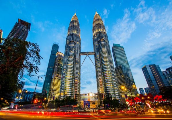 City skyline in Malaysia